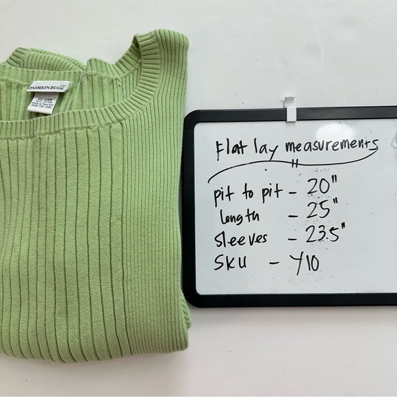 Fashion Bug Sweater Round Neck Long Sleeve Pullover Womens Size 22/24‎ Green - Picture 10 of 10